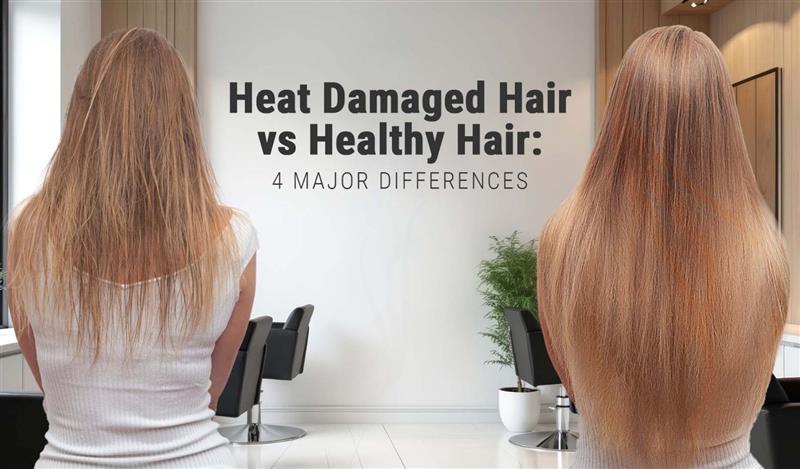 differences between heat damaged hair and healthy hair