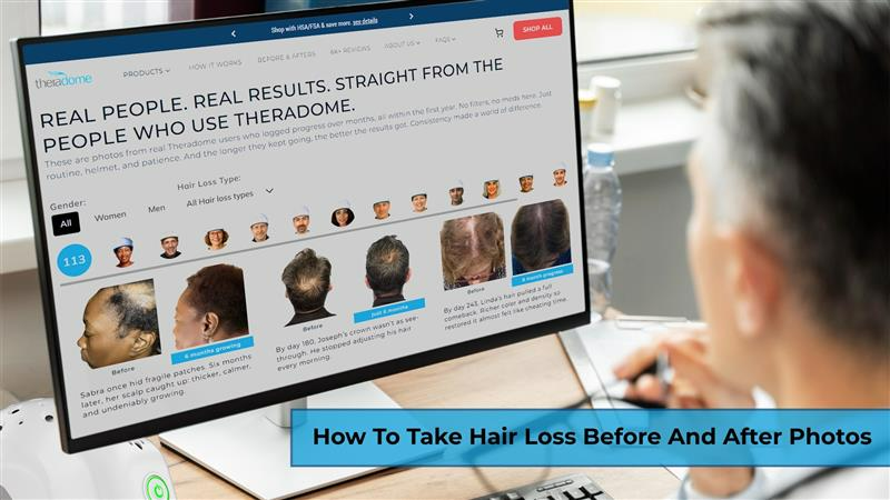 how to take hair loss before and after photos