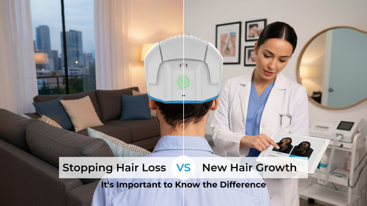 difference between stopping hair loss and new hair growth