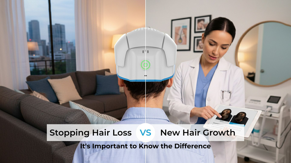 difference between stopping hair loss and new hair growth