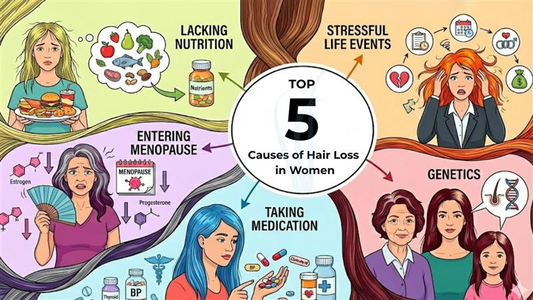top 5 causes of hair loss in women
