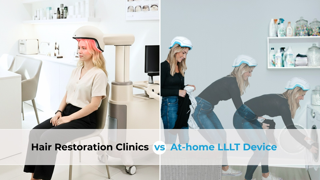 hair restoration clinic vs at home lllt device