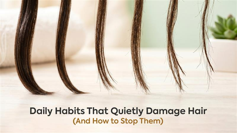 daily habits that quietly damage hair and how to stop them