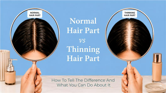 normal hair part vs thinning hair part