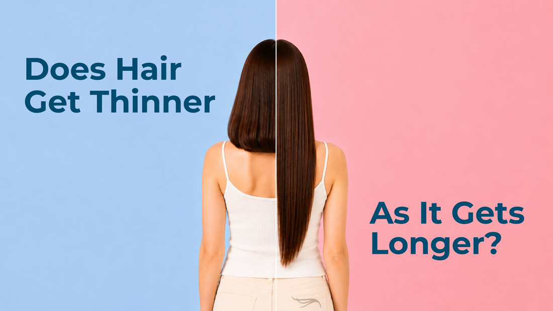does hair gets thinner as it gets longer