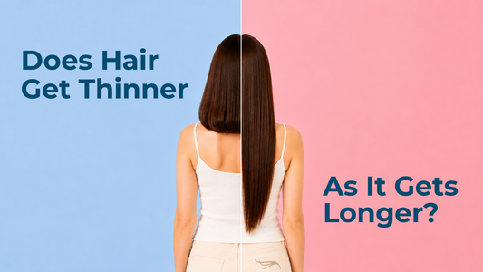 does hair gets thinner as it gets longer