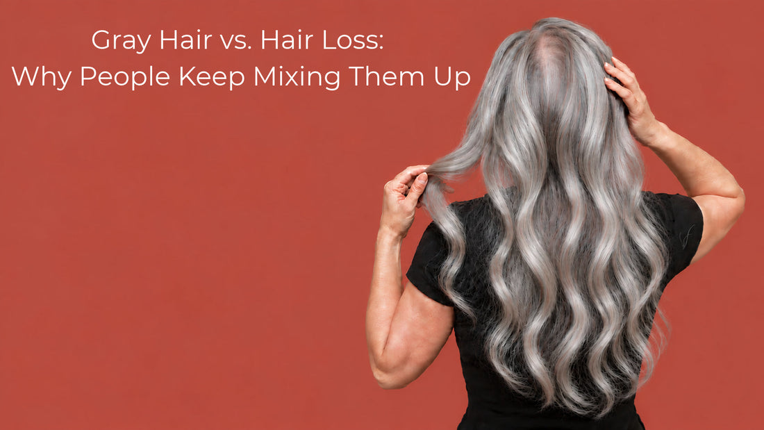 gray hair vs hair loss