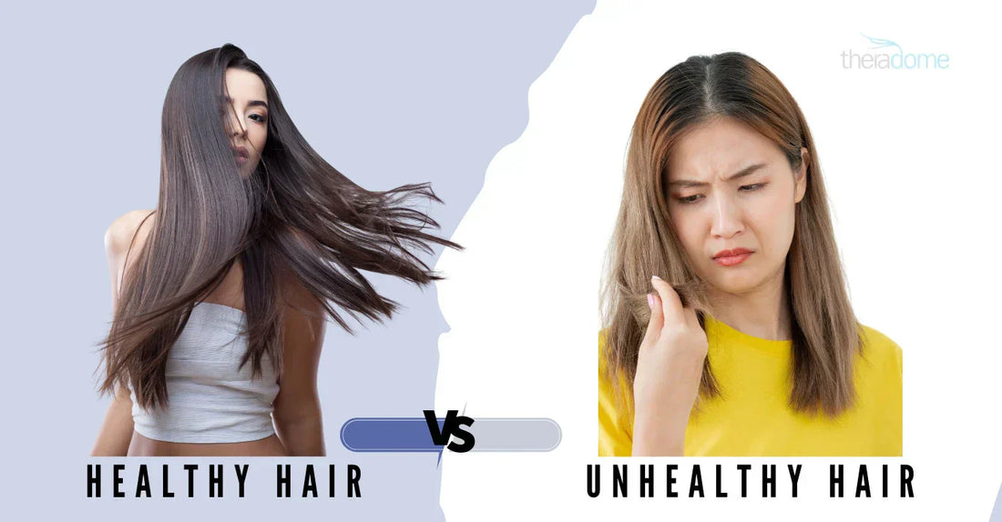 healthy vs unhealthy hair