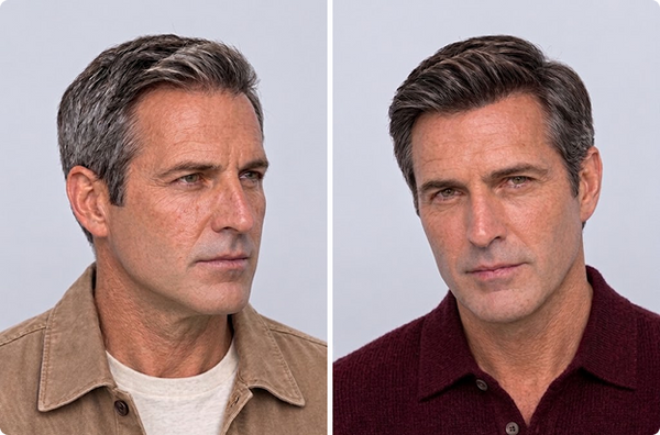Most users report less gray, darker-looking hair