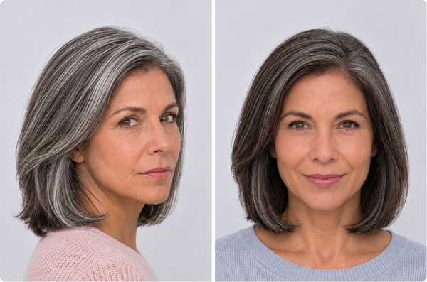 Most users report less gray, darker-looking hair