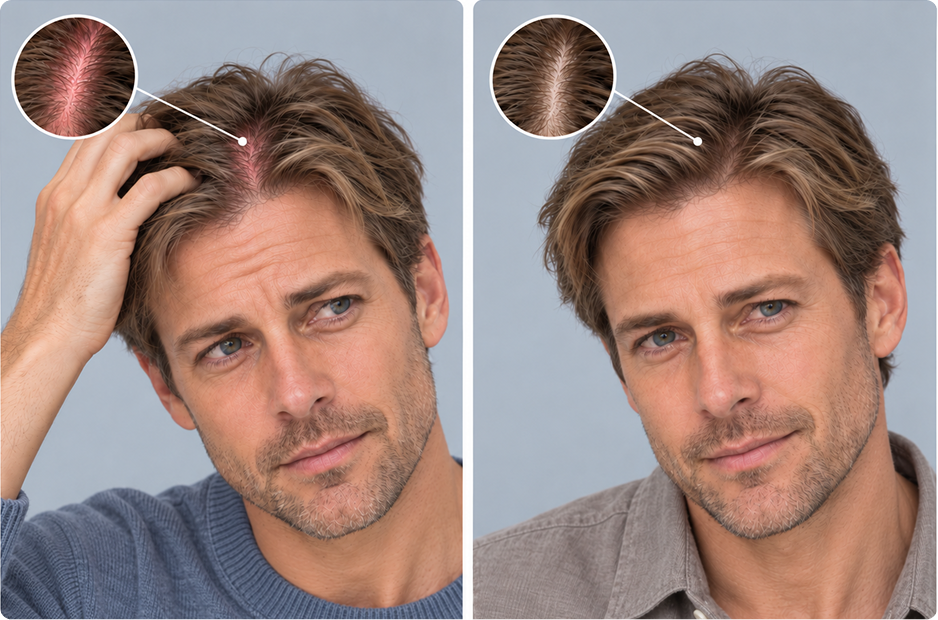 helps calm itchy irritated scalp