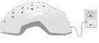 Theradome Helmet with attached USB-C cable